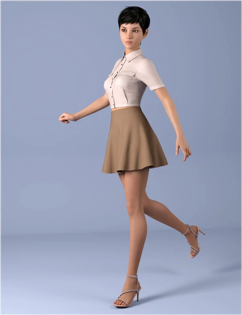 dForce HnC Cropped Shirt Outfits for Genesis 8.1 Females