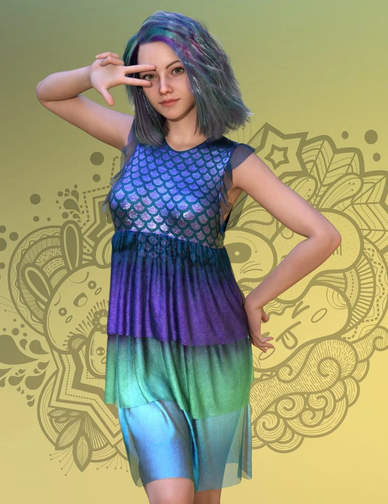 dForce Mixable Sarikam for Genesis 9