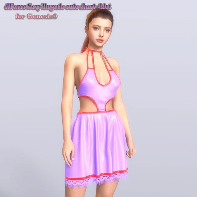 dForce Sexy lingerie cute short skirt for Genesis 9