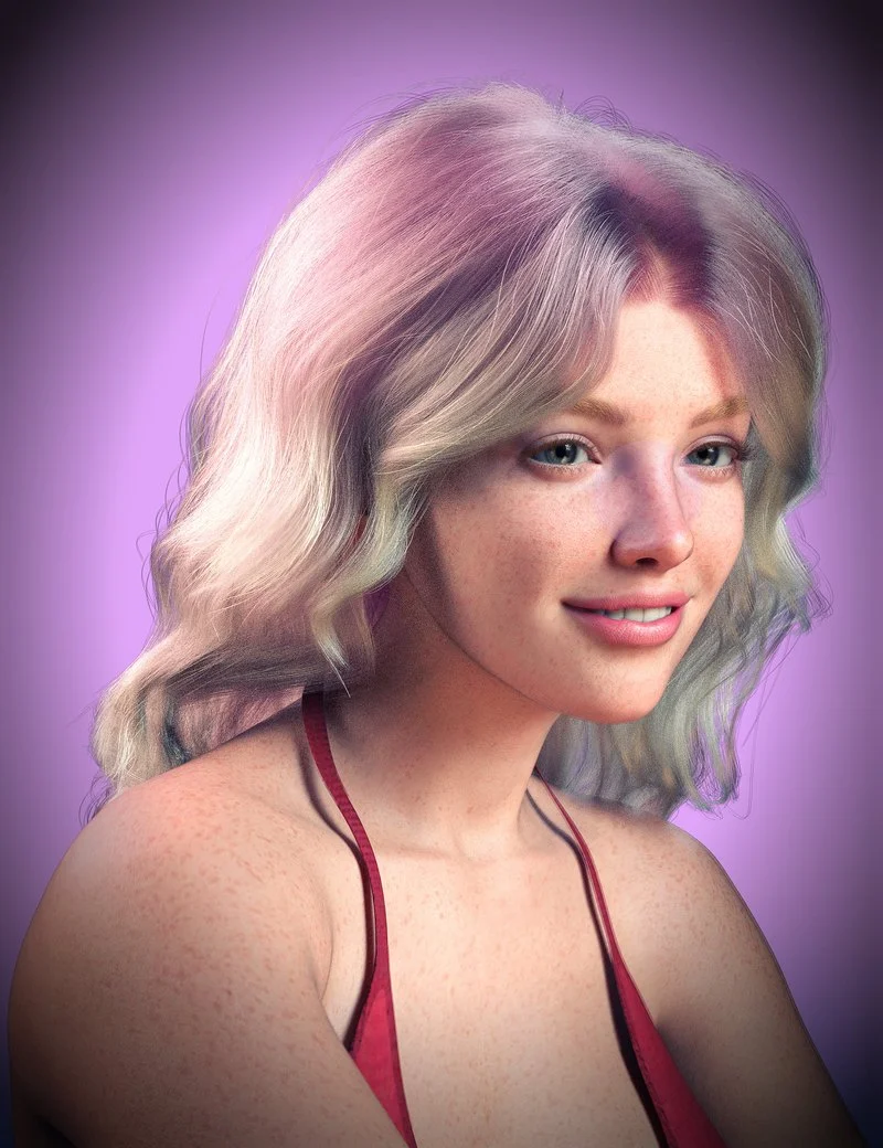 dForce Strand-Based FE Chic Curly Long Hair for Genesis 9, 8 and 8.1