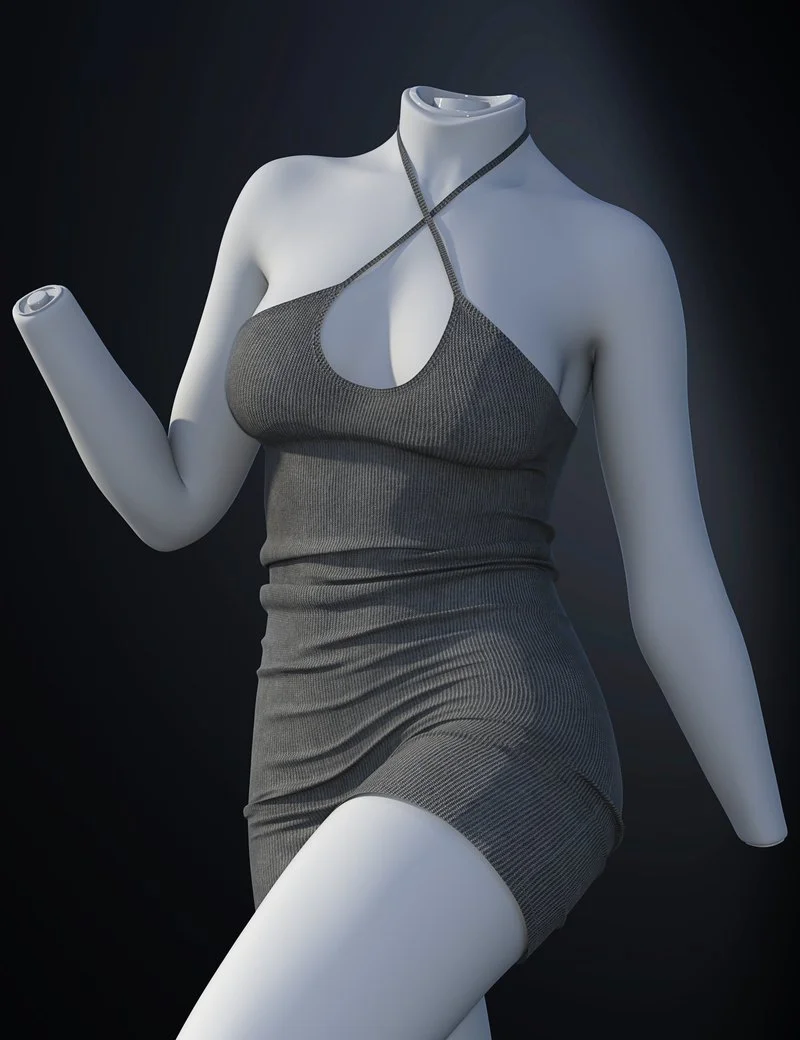 dForce SU Cross Strap Dress for Genesis 9