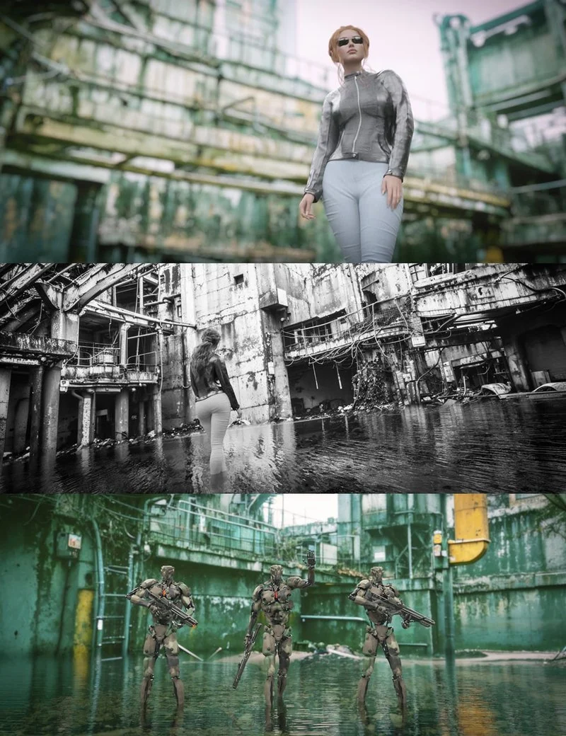Epic HDRI Cyberpunk Ruins