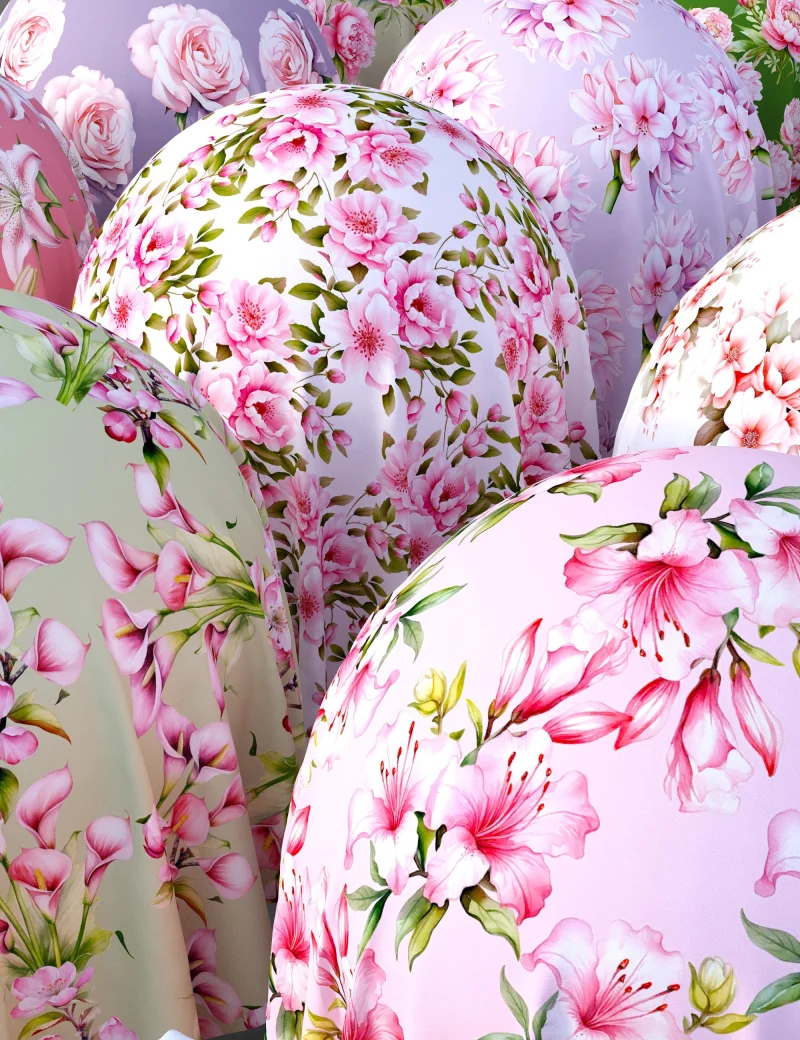 Pink Floral Fabric Iray Shaders - MR