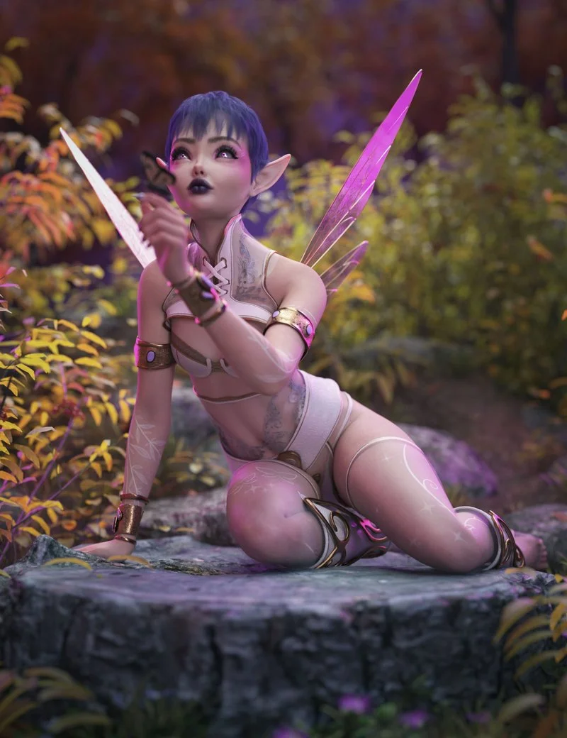 Pixie Hover Poses for Genesis 9 and 8 Female