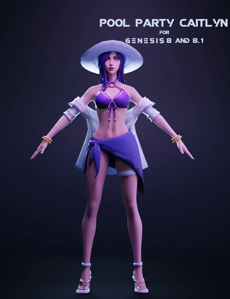 Pool Party Caitlyn For Genesis 8 and 8.1 Female