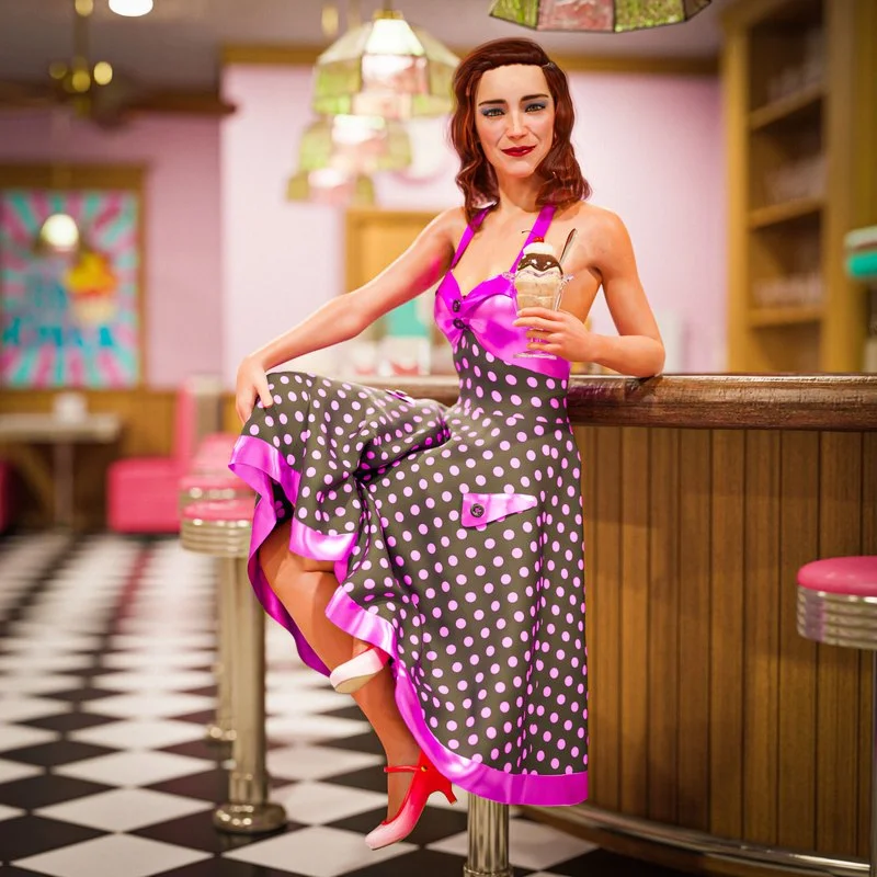 Rockabilly Swing Dress for G8F